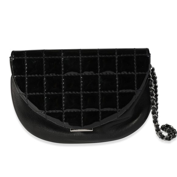 Chanel Black Patent Leather Chocolate Bar Wristlet - Picture 1 of 7